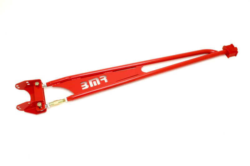 BMR Suspension MTA001R | BMR Chrome moly Adj. Bolt-in Torque arm, V8 ONLY Camaro Red; 1985-2002