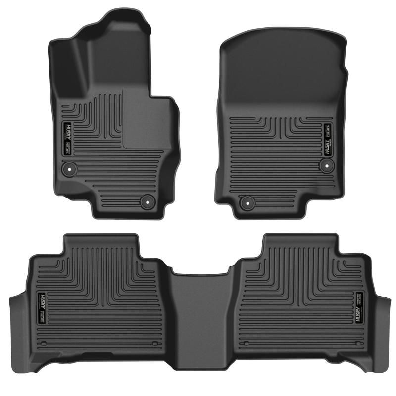 Husky Liners 95491 | 20-23 Mercedes-Benz GLE350/GLE450 Weatherbeater Black Front & 2nd Seat Floor Liners; 2020-2023