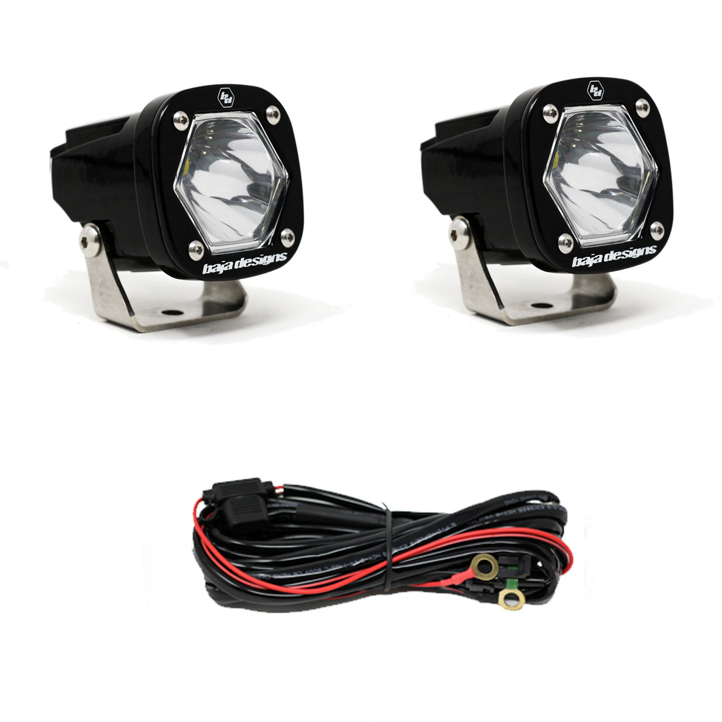 Baja Designs 387801 | S1 Spot LED Light w/ Mounting Bracket Pair