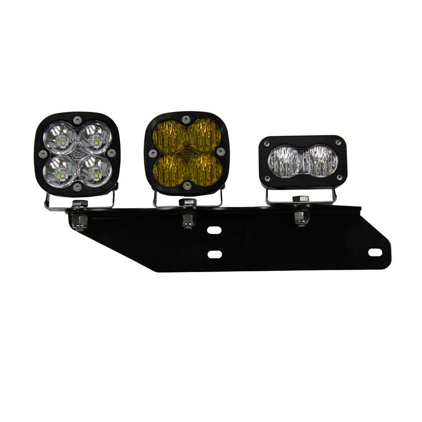 Baja Designs 447717 | Raptor Fog Light & Sportsmen Fog Pocket Kit - Amber; 2017-2018