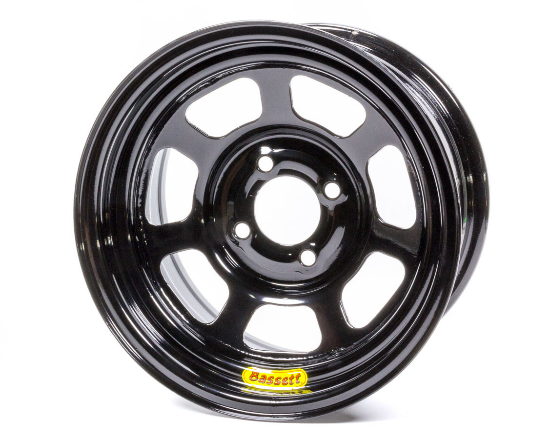 Bassett l37st4l | BASSETT Wheel 13X7 4X4.5 4in BS Black D-Hole