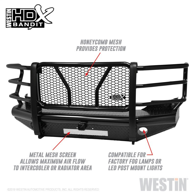 Westin 58-31115 | /HDX Bandit 11-16 Ford F-250 / F-350 Front Bumper - Black; 2011-2016