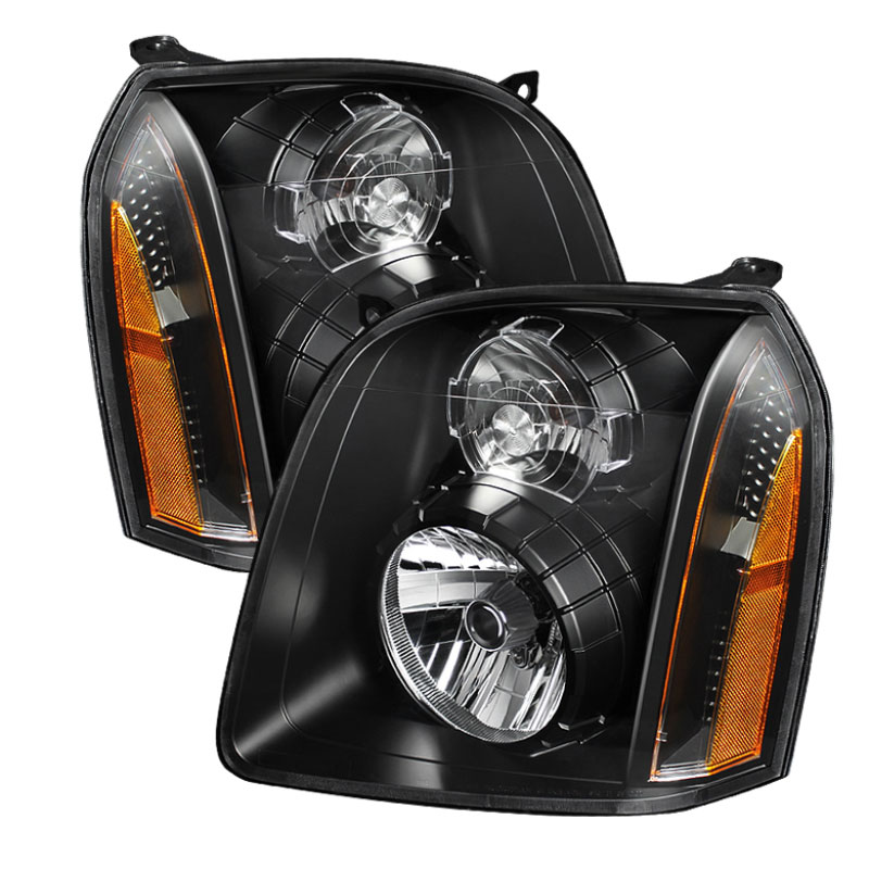 SPYDER 9023200 | Xtune GMC Yukon Denali 07-14 Crystal Headlights Black HD-JH-GYD07-AM-BK; 2007-2014