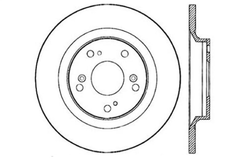 Stoptech 127.40050R | StopTech Honda S2000 Sport Drilled/Slotted Rotor, Rear Right; 2000-2009