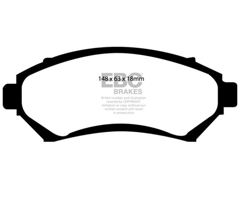 EBC dp21100 | 97-03 Buick Century 3.1 Greenstuff Front Brake Pads; 1997-2003