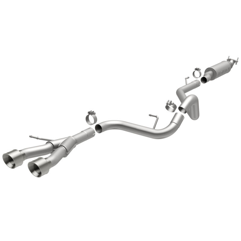 Magnaflow 15215 | MagnaFlow 13 Hyundai Veloster 1.6L Turbo Dual Center Rear Exit Stainless Cat Back Perf Exhaust; 2013-2013