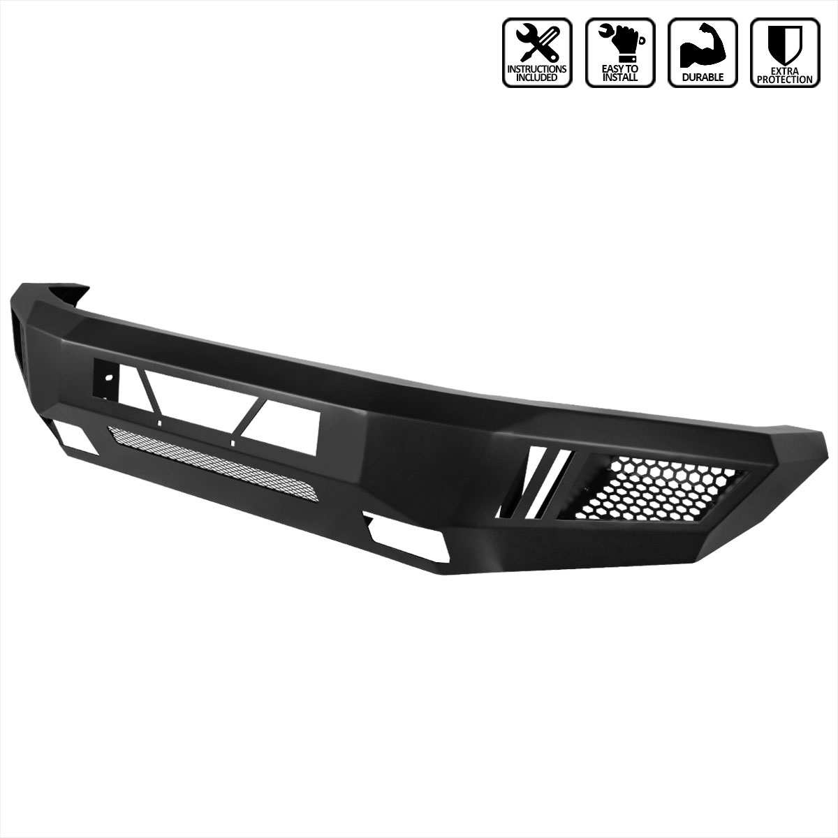 Spec-D Tuning bbf-f15009bk-a-wb | SPEC-D Tuning Ford F150 Front Bumper; 2009-2014