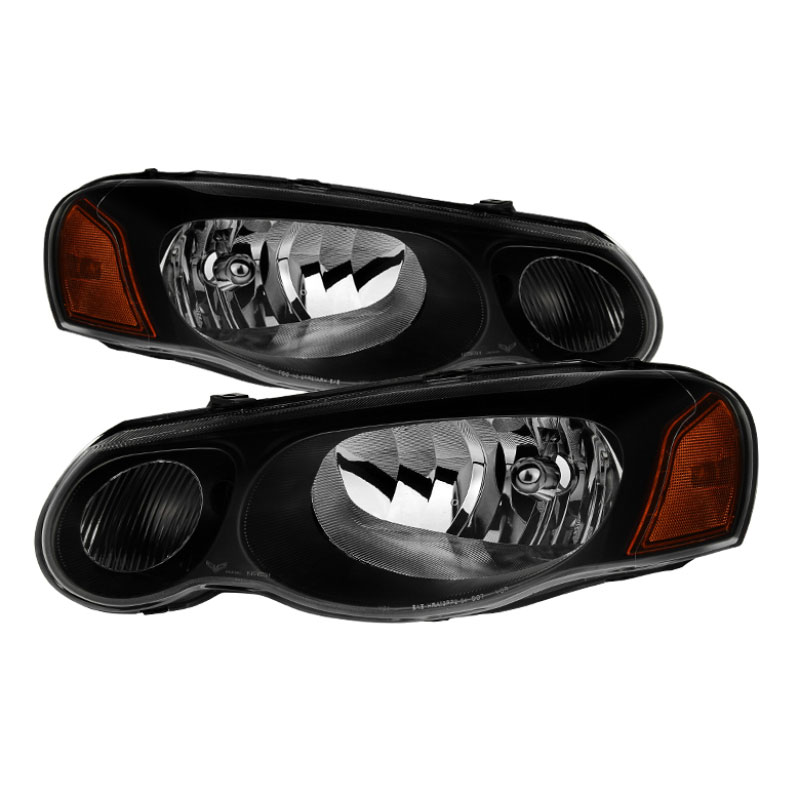 SPYDER 9029622 | Xtune Chrysler Sebring Convertible & Sedan 04-06 OEM Style Headlights Black HD-JH-CHRSE04-4D-AM-BK; 2004-2006