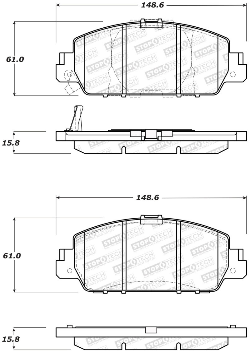 Stoptech 309.16540 | StopTech Sport Brake Pads Honda HR-V, Front; 2016-2018