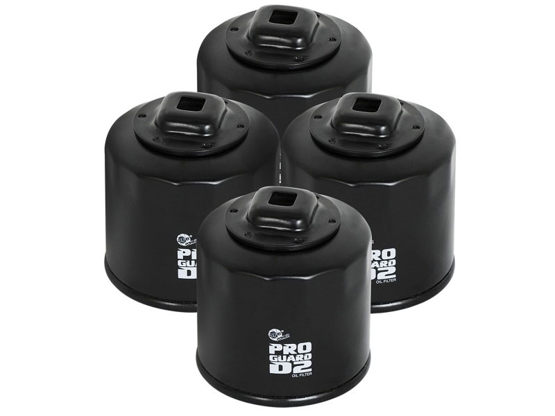 aFe 44-LF017-MB | Pro GUARD D2 Oil Filter 02-17 Nissan Cars L4/ 04-17 Subaru Cars H4 (4 Pack)