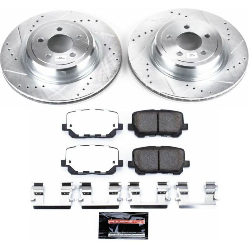 PowerStop k7052-26 | Power Stop 14-19 Dodge Charger Rear Z26 Street Warrior Brake Kit; 2014-2021