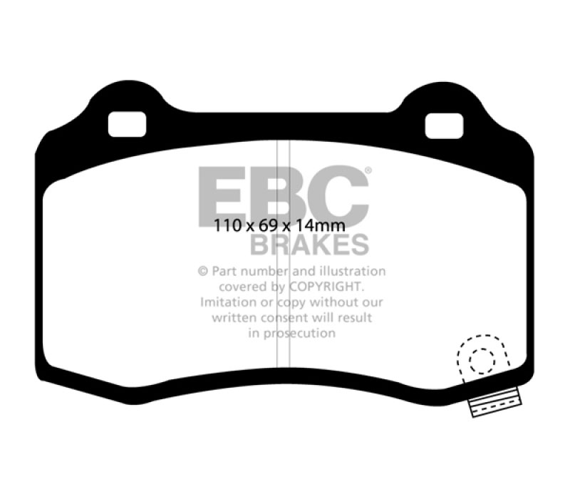 EBC ud1053 | 15+ Cadillac CTS 3.6 Twin Turbo Ultimax2 Rear Brake Pads; 2015-2023