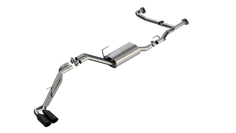 Borla 140919bc | 22-23 Nissan Frontier 3.8L V6 2WD/4WD AT S-Type Catback Exhaust - Black Chrome Tips; 2022-2023