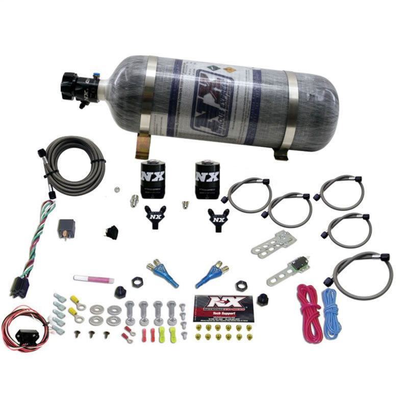 Nitrous Express 20716-12 | 03-18 Nissan 350Z/370Z Dual Nozzle (35-150HP) w/Composite Bottle; 2003-2018