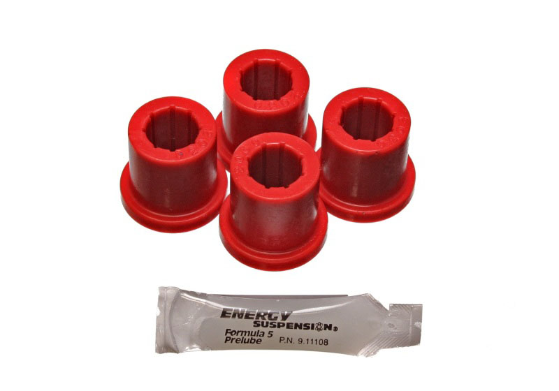 Energy Suspension 8.2109r | 80-87 Toyota Pick Up Red Rear Spring Frame Shackle Bushing Kit; 1980-1987