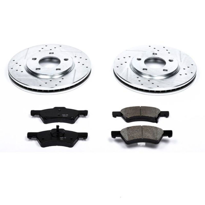 PowerStop k5247 | Power Stop 01-07 Chrysler Town & Country Front Z23 Evolution Sport Brake Kit; 2001-2007