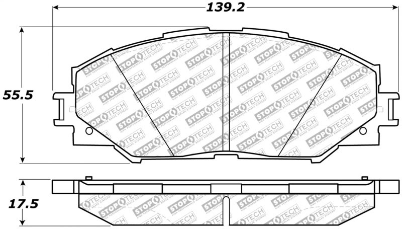 Stoptech 305.12100 | StopTech Street Select Brake Pads Pontiac Vibe, Front; 2009-2010