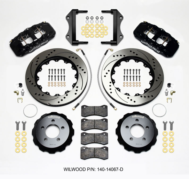 Wilwood 140-14067-d | AERO6 Front Hat Kit 14.25 Drilled 2014-Up Challenger w/Lines; 2014-2021