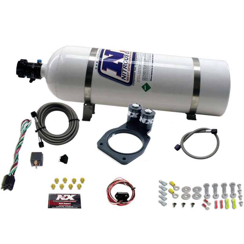 Nitrous Express 20931-15 | 10-15 Chevrolet Camaro Nitrous Plate Kit (50-150HP) w/15lb Bottle; 2010-2015