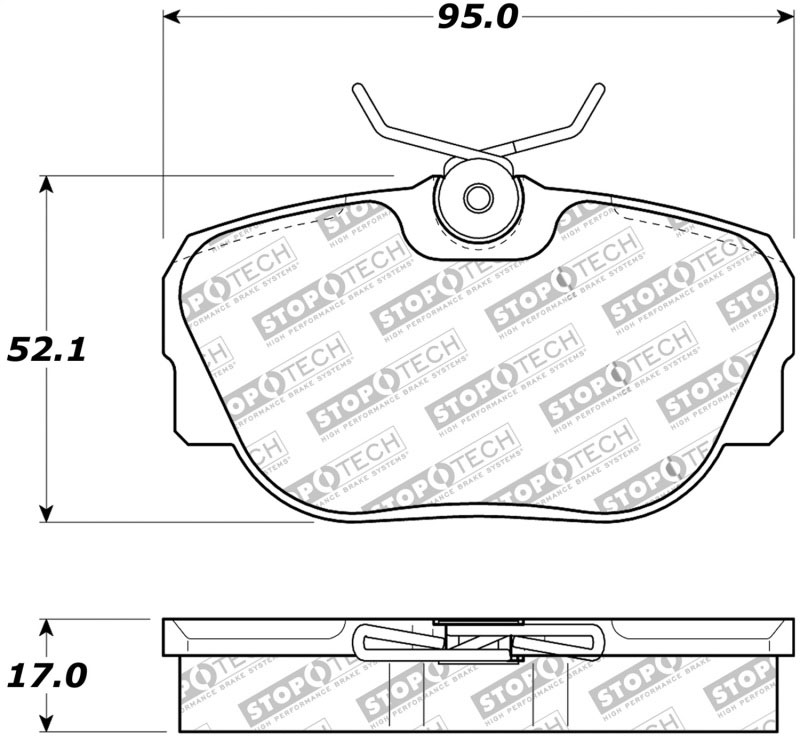 Stoptech 308.04930 | StopTech Street Brake Pads Saab 9000, Front; 1986-1989