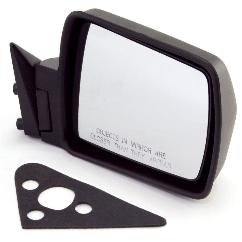 Omix 12035.08 | Blk Manual Right Side Mirror 84-96 Cherokee (XJ); 1984-1996