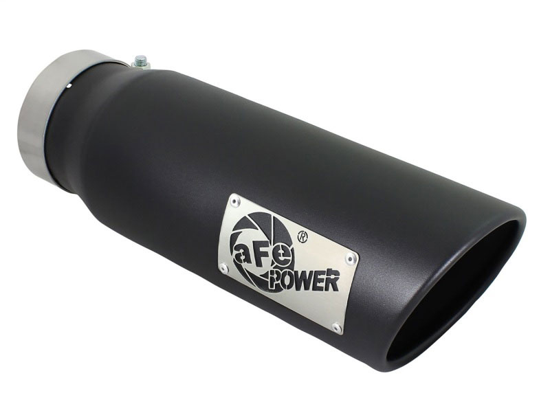 aFe 49T40501-B15 | Diesel Exhaust Tip Bolt On Black 4in Inlex x 5in Outlet x 15in