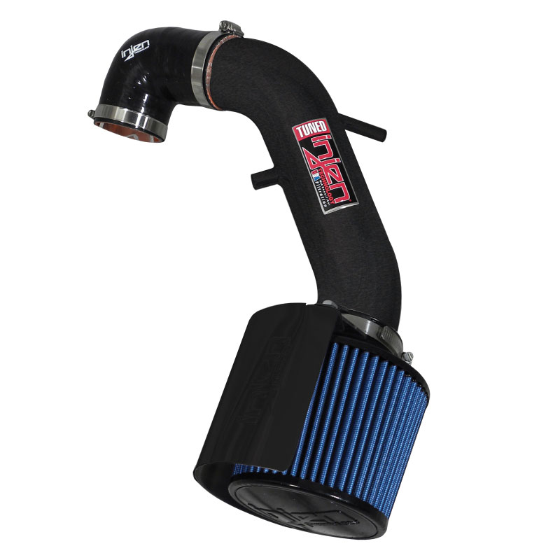 Injen PF5011WB | Power-Flow Air Intake Jeep Cherokee XJ 4.0 L6 Air Intake w/ MR Technology and Web Nano-Fiber Dry Filter (incl. Diamond Plate Heat Shield), Wrinkle Black; 1991-2001