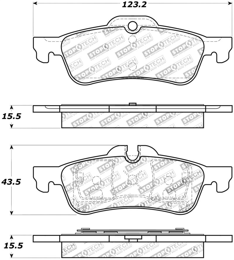 Stoptech 309.10600 | StopTech Sport Brake Pads Mini Cooper S, Rear; 2008-2008