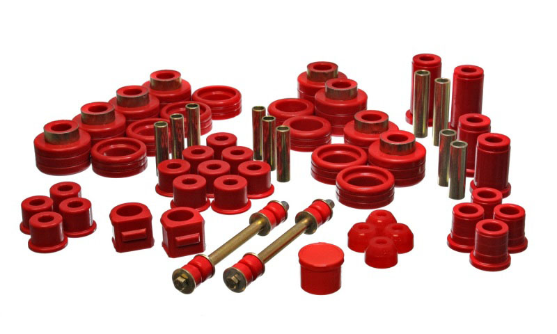 Energy Suspension 3.18101r | 88-98 Chevy/GMC 4WD Red Hyper-flex Master Bushing Set; 1988-1998