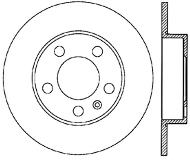 Stoptech 127.33057R | StopTech Volkswagen Jetta Sport Drilled/Slotted Rotor, Rear Right; 1998-2015