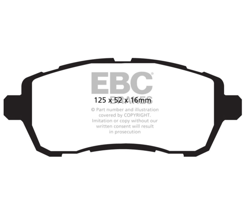 EBC dp22002 | 10+ Ford Fiesta 1.6 (FOR NON-ST/NON-TURBO) Greenstuff Front Brake Pads; 2010-2023