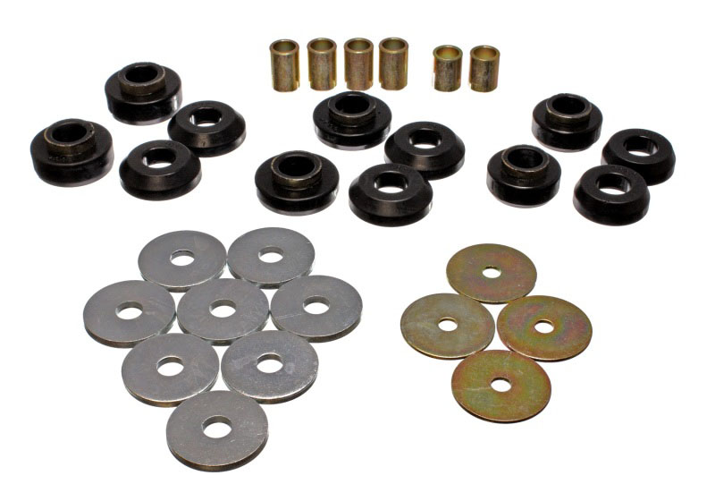 Energy Suspension 3.4129g | 75-79 Chevrolet Nova / Chevy II Black Body Mount Set; 1975-1979