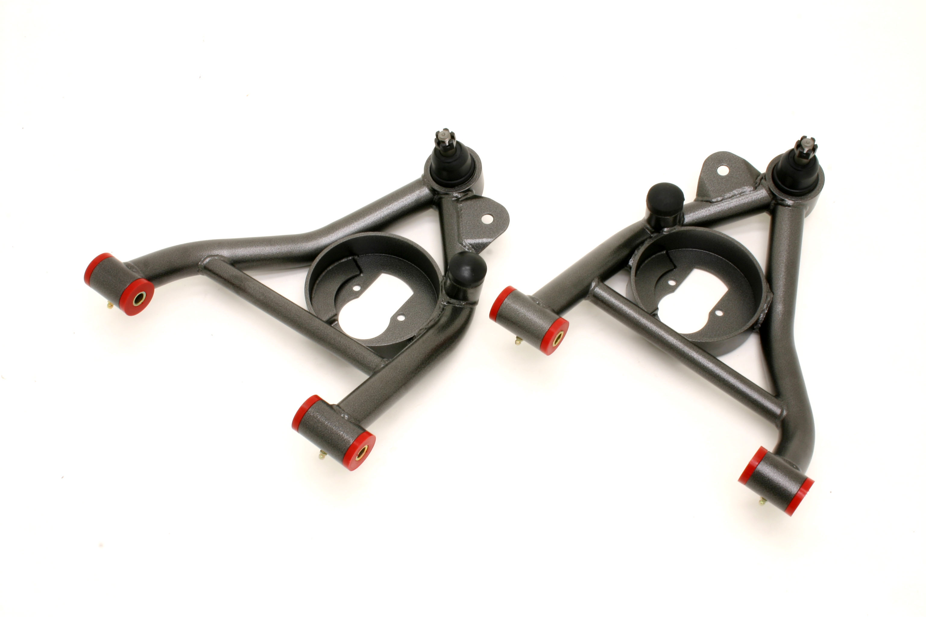 BMR Suspension AA008H | BMR Tubular A-arms OE Spring Type Camaro V8 Black Hammertone; 1982-1992