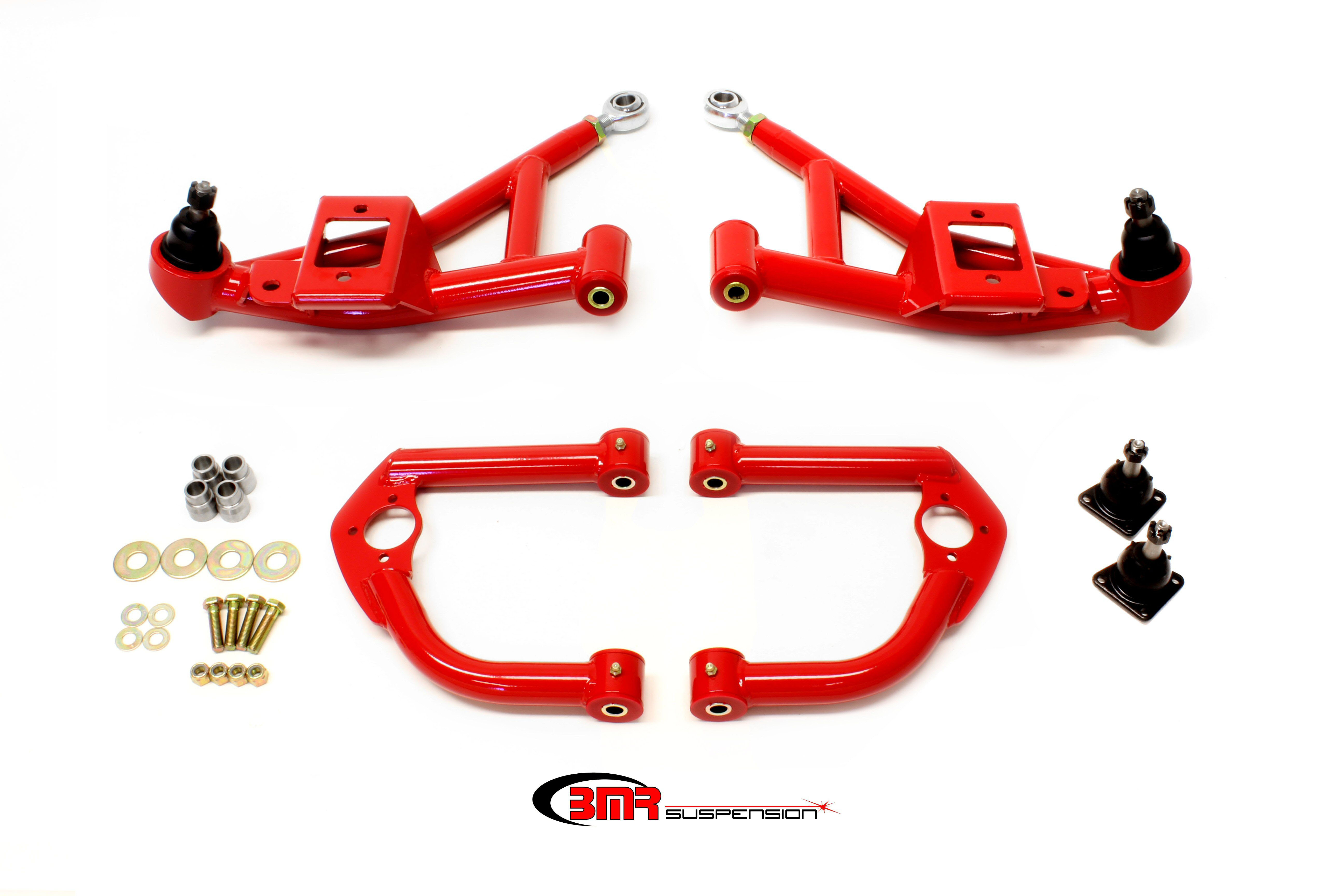 BMR Suspension aa032r | BMR 93-02 F-Body Upper And Lower A-Arm Kit - Red; 1993-2002