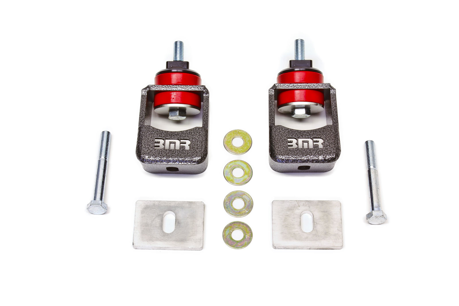 BMR Suspension MM004H | BMR Camaro Motor Mount Kit with Polyurethane Bushings Black Hammertone; 2010-2015