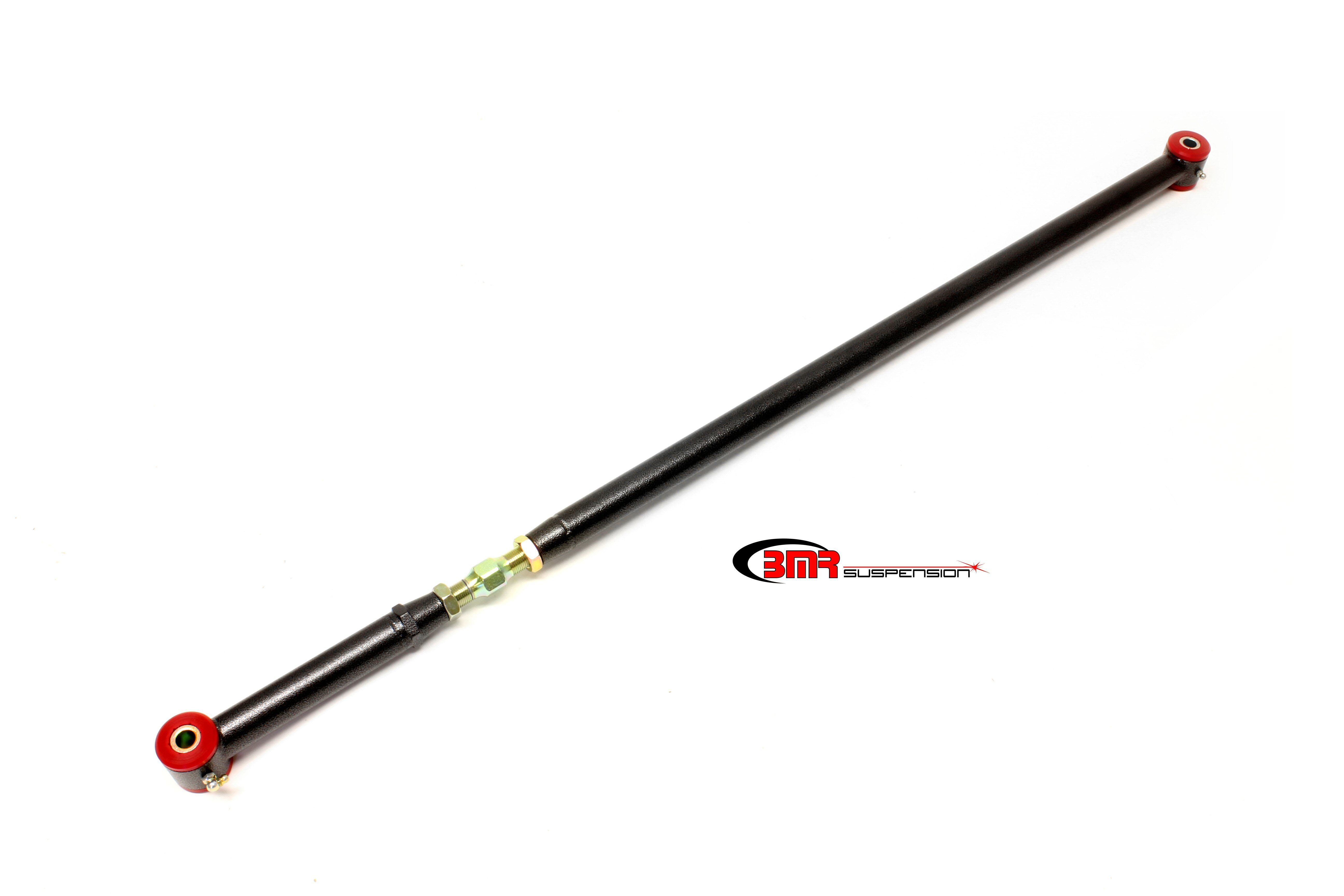 BMR Suspension PHR006H | BMR Tubular Adjustable Panhard Rod Mustang V8 Black Hammertone; 2005-2014