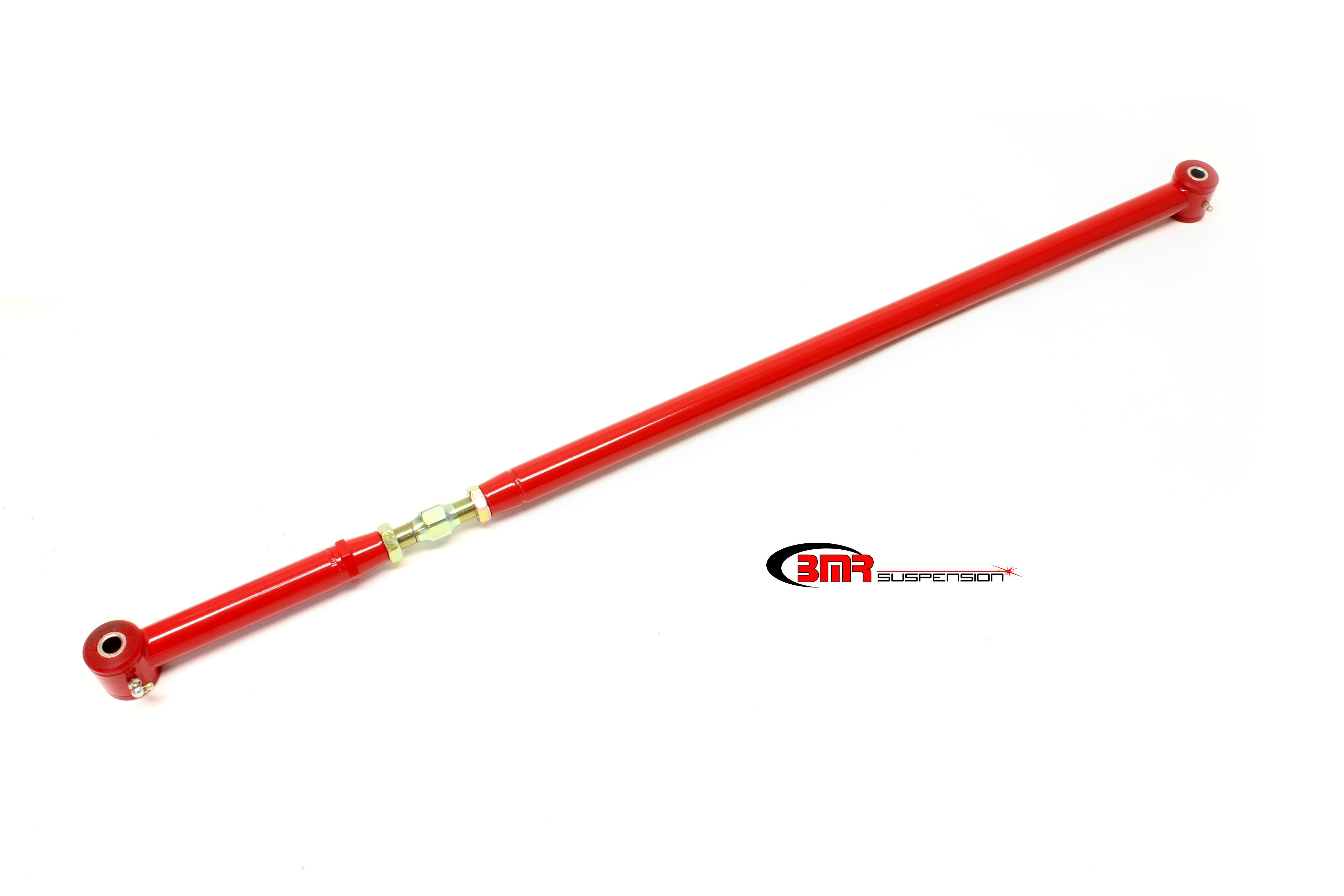 BMR Suspension PHR006R | BMR Tubular Adjustable Panhard Rod Mustang V8 Red Red; 2005-2014