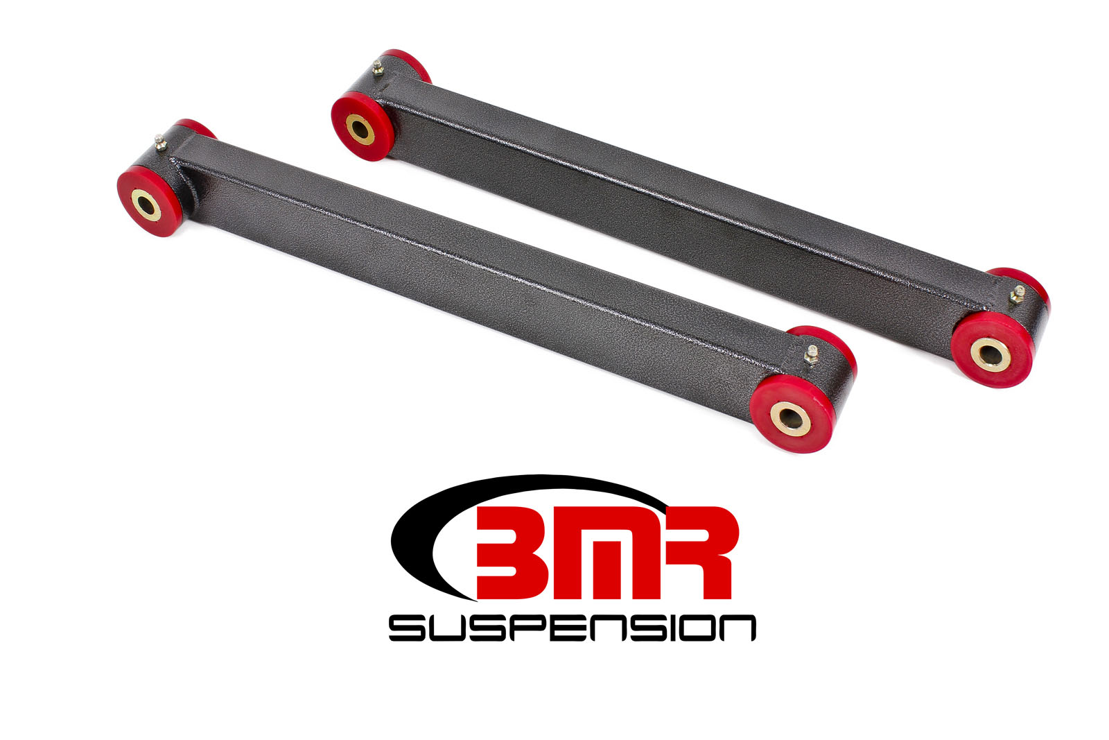 BMR Suspension TCA019H | BMR Lower Control Arms w/ poly bushings Mustang V8 Black Hammertone; 2005-2014