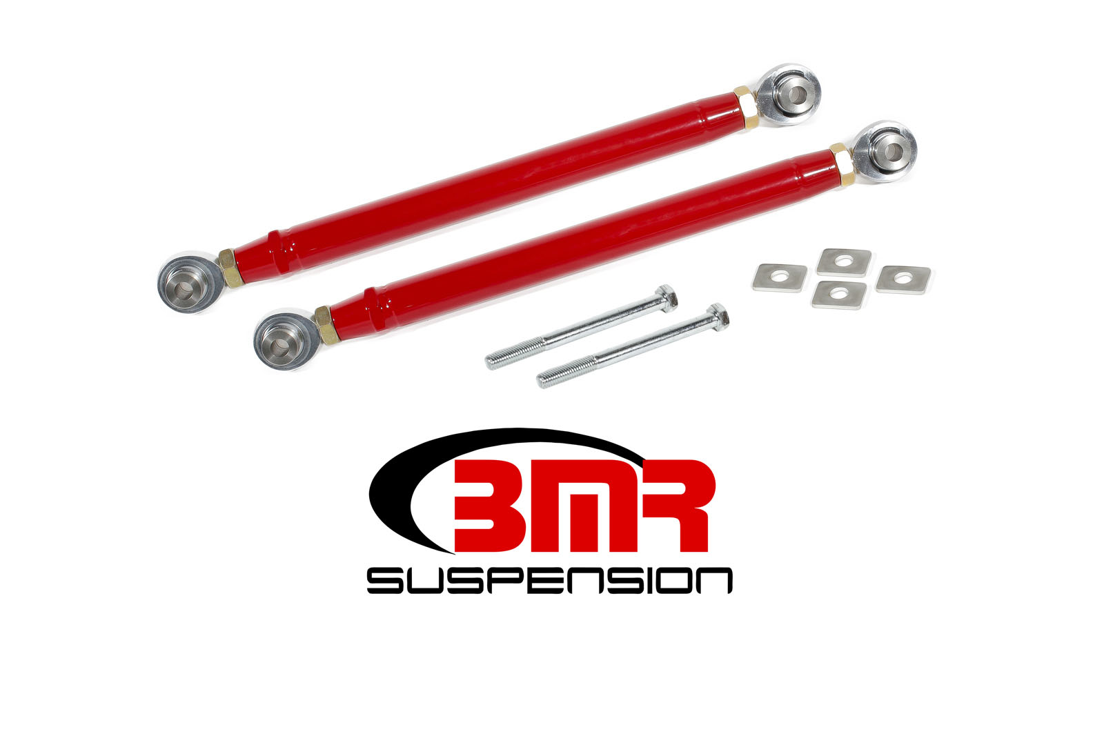 BMR Suspension tr007r | BMR 16-17 6th Gen Camaro Rear Double Adj. Rod Ends Toe Rods - Red; 2016-2024