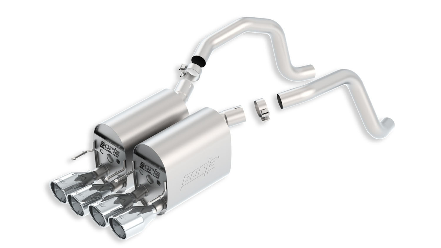 Borla 11815 | Chevrolet CORVETTE C6 S-Type II Rear Section Exhaust; 2005-2008