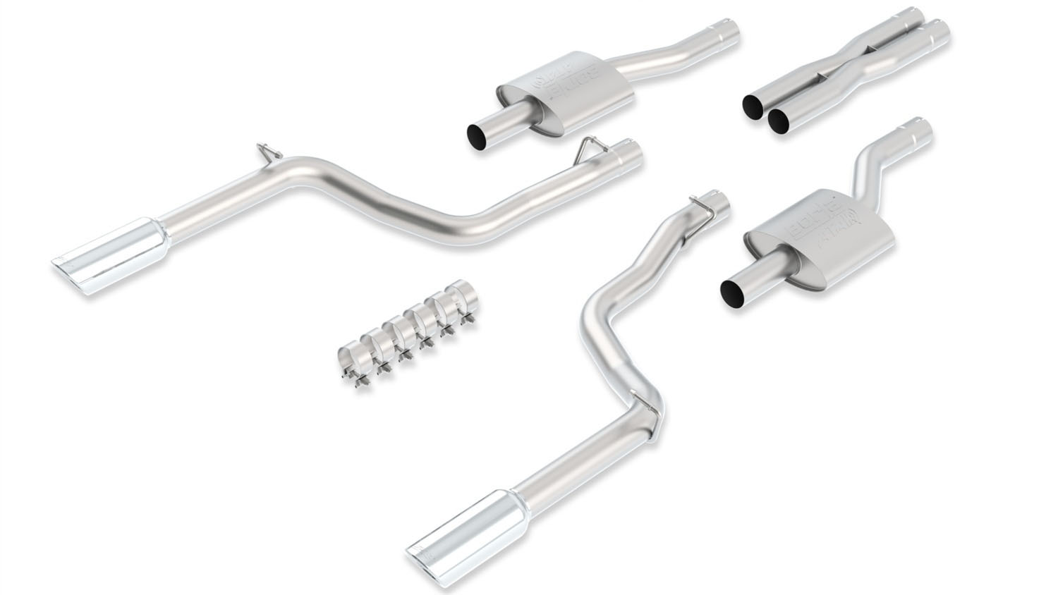 Borla 140407 | 300C / Charger / Magnum SRT-8 6.1L RWD AT 4DR Cat-Back System ATAK; 2006-2010