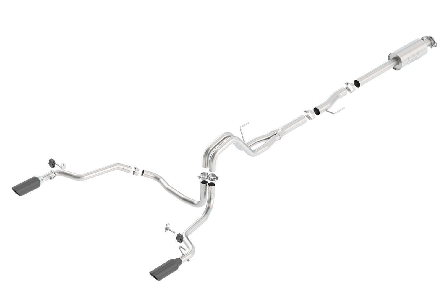 Borla 140616BC | Ford F-150 ATAK Cat-Back Exhaust System, King Ranch, Lariat, Platinum, XL, XLT, SSV V6, V8 2.7, 3.5, 5.0; 2015-2020