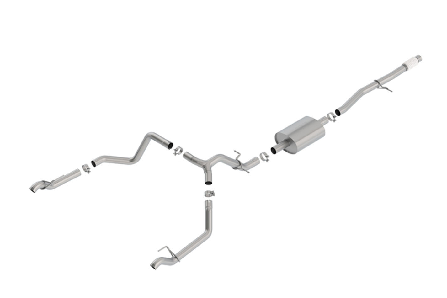 Borla 140769 | Chevrolet Silverado 1500 5.3L Cat-Back Exhaust S-Type Dual for Factory Fascia; 2019-2022