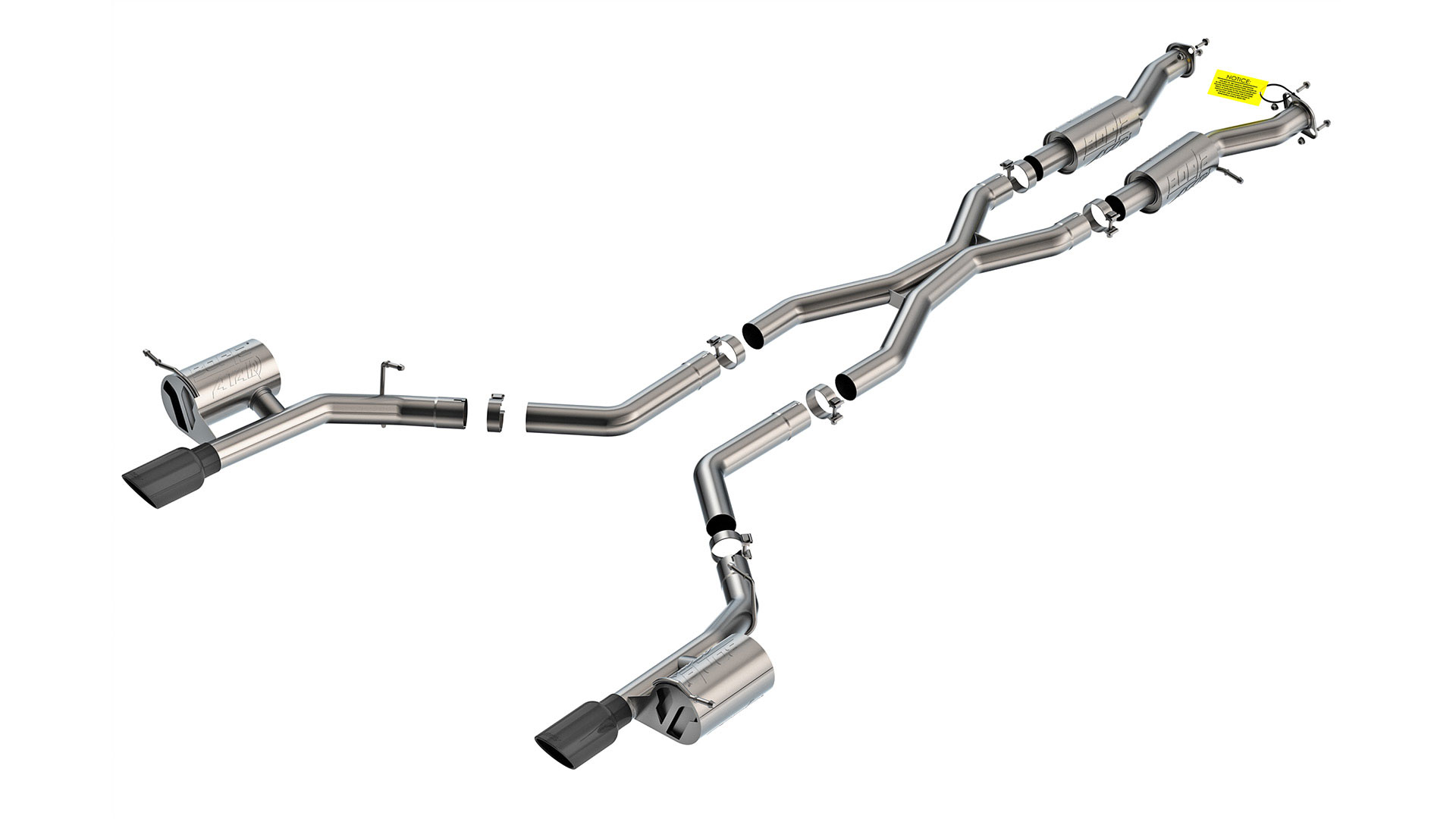 Borla 140886bc | 2021+ Dodge Durango SRT Hellcat 6.2L V8 AWD ATAK Cat-Back Exhaust System - Black Chrome Tips; 2021-2022