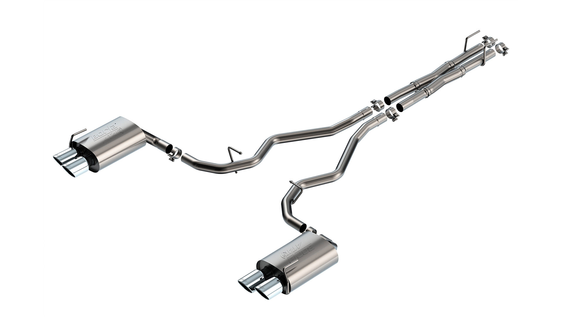 Borla 140894 | 19-22 Ford Explorer 3.0L V6 AT AWD 4DR 2.25in ATAK Catback Exhaust - Chrome Tip; 2019-2022