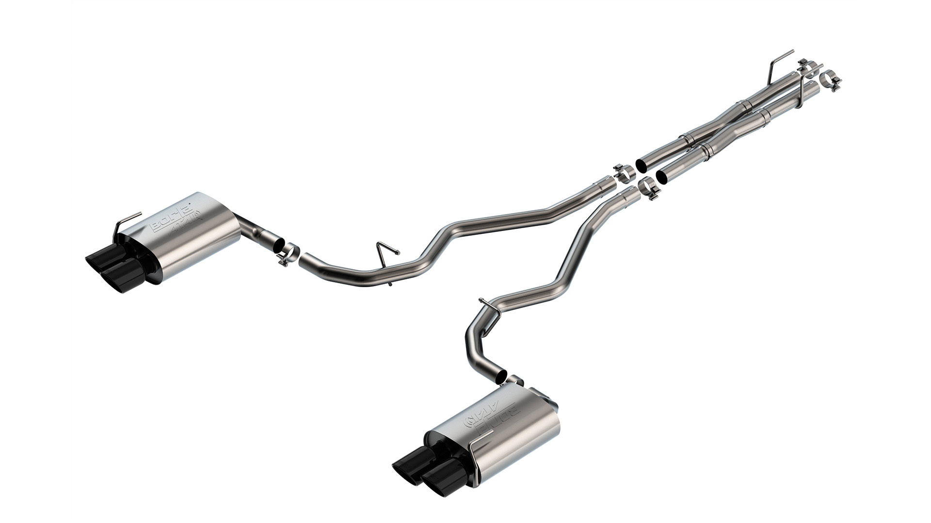 Borla 140894bc | 19-22 Ford Explorer 3.0L V6 AT AWD 4DR 2.25in ATAK Catback Exhaust - Black Chrome Tip; 2019-2022