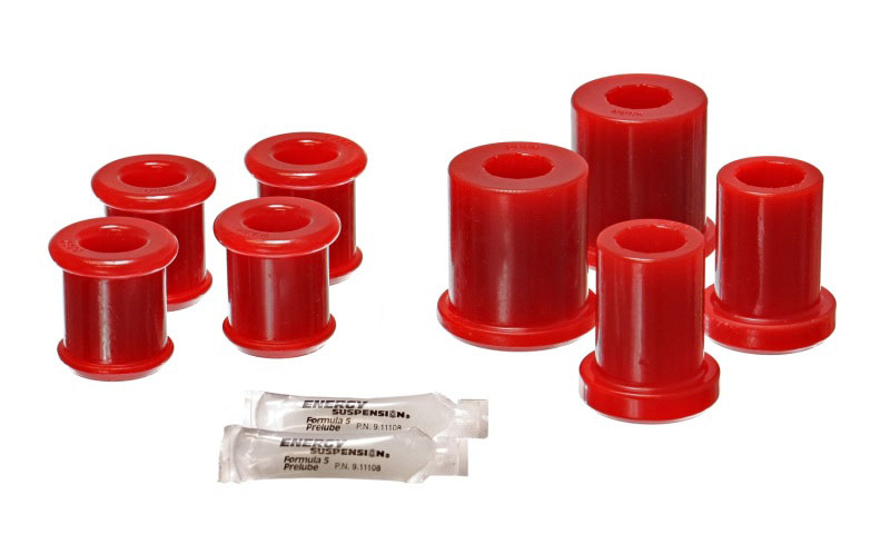 Energy Suspension 3.3176r | 04-09 Cadillac XLR/XLR-V / 97-12 Corvette Red Front End C/A Bushing Set; 2004-2009