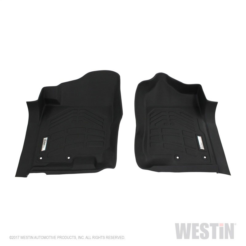 Westin 72-110099 | 2016-2017 Nissan Titan / Titan XD Wade Sure-Fit Floor Liners Front - Black; 2016-2017