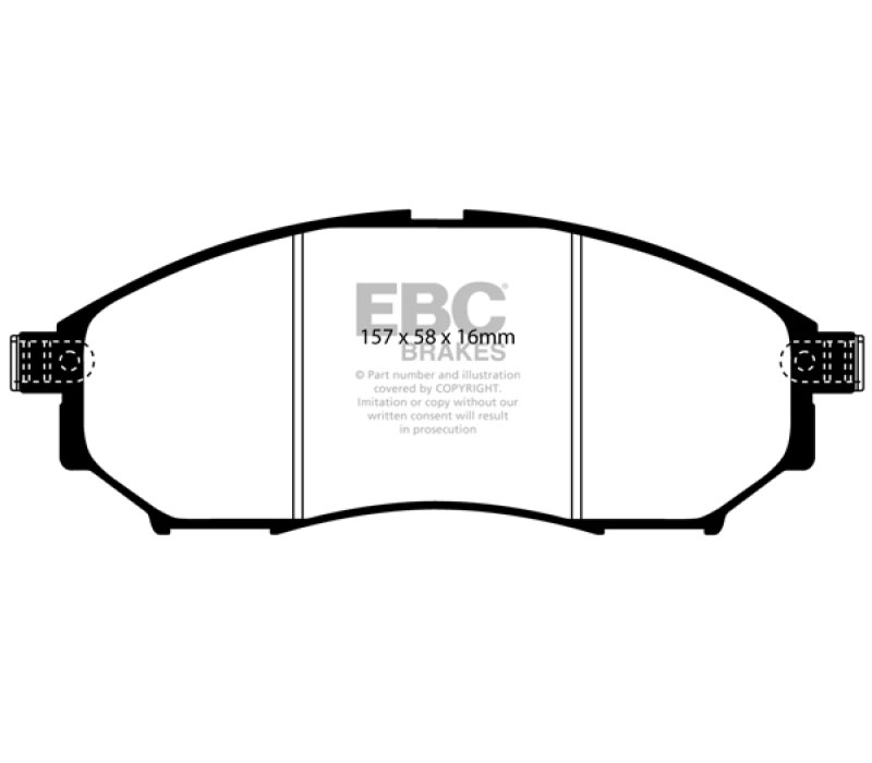 EBC dp41671r | 08-13 Infiniti EX35 3.5 Yellowstuff Front Brake Pads; 2008-2013