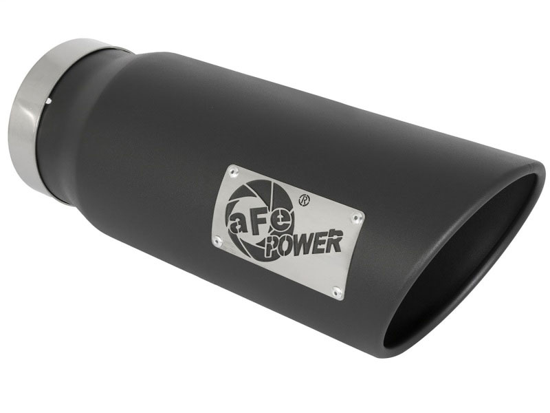 aFe 49T50601-B15 | Power MACH Force-Xp 5in In x 6in Out x 15in L Bolt-On 409 SS Exhaust Tip - Black